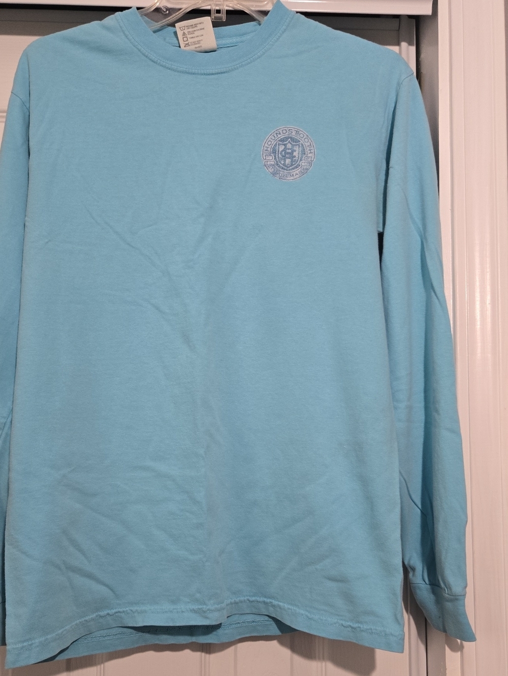 Comfort Colors Light Aqua Long-Sleeve Crewneck Tee